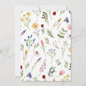 Invitation Anniversaire Fille Cheval Rustique Fleur Sauvage (Dos)