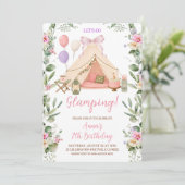 Invitation Anniversaire Fille Coquette Arc Glamping (Debout devant)