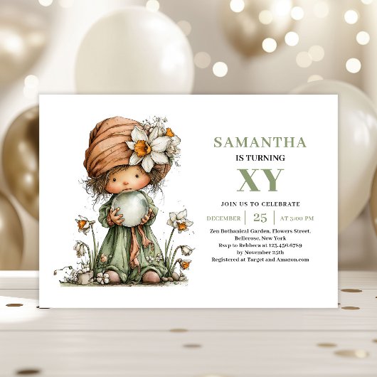 Invitation Anniversaire Fille Fée Fantaisiste avec