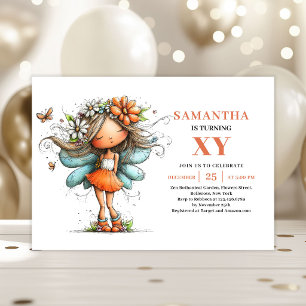 Invitation Anniversaire Fille Fée Pastel Fantaisis