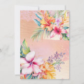 Invitation anniversaire fille florale moderne (Dos)