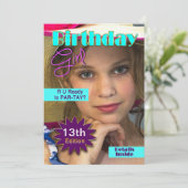 INVITATION ANNIVERSAIRE FILLE - MAG. COUVERTURE - INSÉRER LA  (Debout devant)