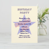 Invitation Anniversaire Fille mignonne fête (Debout devant)