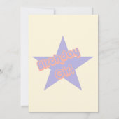 Invitation Anniversaire Fille mignonne fête (Dos)