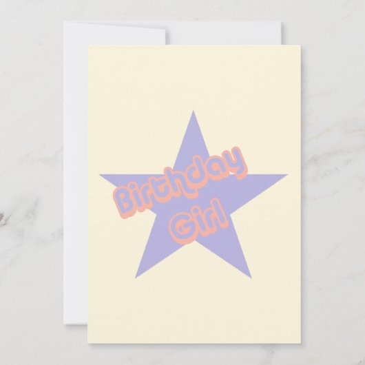 Invitation Anniversaire Fille mignonne fête (Dos)