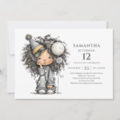 Invitation Anniversaire Fille Originale Tendance O (Devant)