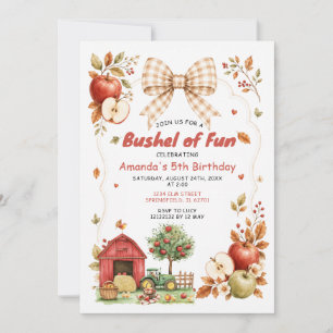 Invitation Anniversaire Fille Pomme Arc D'Automne