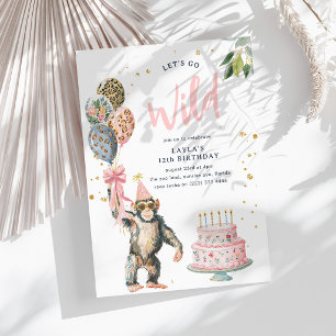 Invitation Anniversaire Fille Safari Fou