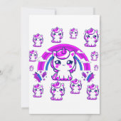 Invitation Anniversaire Filles Licorne - Modifiabl (Dos)