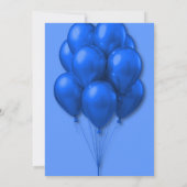 Invitation Anniversaire Fils Ballons Bleus (Dos)