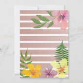 Invitation Anniversaire Flamingo Luau Aloha (Dos)