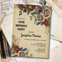 Anniversaire Fleur Vintage