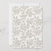Invitation Anniversaire Fleurie Crème Blanche Chic (Dos)