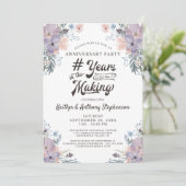 Invitation Anniversaire Fleurs de Lilas DES ANNÉES DE CRÉATIO (Debout devant)