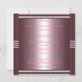 Invitation Anniversaire Fleurs Roses (Dos)
