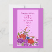 Invitation Anniversaire Floral (Dos)