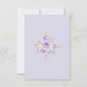 Invitation Anniversaire floral chaud d'or pourpre de ballon à (Dos)