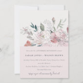Invitation Anniversaire floral chic rousse (Devant)