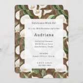 Invitation Anniversaire Floral de Calla Lily (Devant / Derrière)