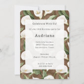 Invitation Anniversaire Floral de Calla Lily (Devant)