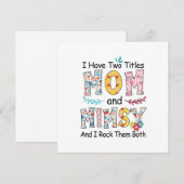 Invitation Anniversaire floral de maman et Mimsy (Devant / Derrière)