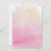 Invitation Anniversaire Floral de verre de Champagne (Dos)