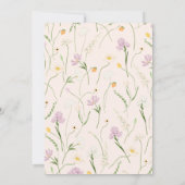Invitation Anniversaire floral doux vintage (Dos)