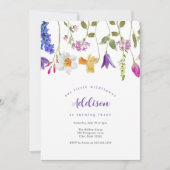 Invitation Anniversaire floral du printemps du petit Fleur sa (Devant)