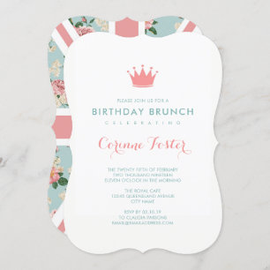 Invitation Anniversaire floral d'Union Jack de roses anglais