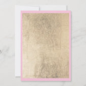 Invitation Anniversaire floral élégant rose or blanc glam (Dos)