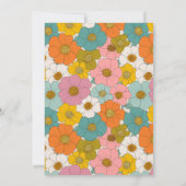 Invitation Anniversaire Floral Hippie Retro (Dos)