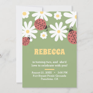 Invitation Anniversaire floral personnalisé