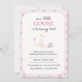 Invitation Anniversaire floral rose-blanc élégant (Devant)