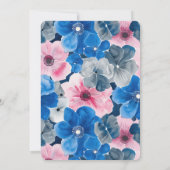 Invitation Anniversaire floral rose chic (Dos)