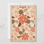 Invitation Anniversaire floral rustique 2 de parchemin de pot (Dos)