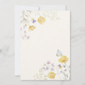 Invitation Anniversaire floral sauvage élégant (Dos)
