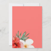 Invitation Anniversaire Floral Tropical (Dos)