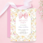 Invitation anniversaire floral vintage