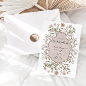 Invitation Anniversaire floral vintage