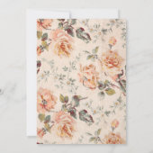 Invitation Anniversaire floral vintage (Dos)