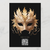 Invitation Anniversaire formel de Midnight Masquerade (Dos)