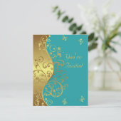 Invitation Anniversaire - Frappes Turquoises et Go (Debout devant)