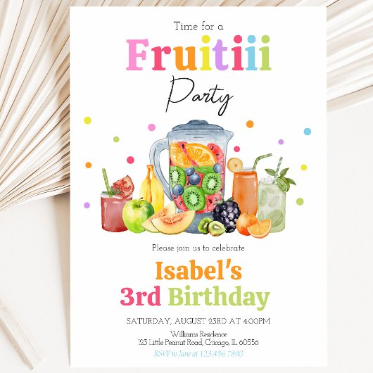 Invitation Anniversaire Fruitti