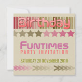 Invitation Anniversaire FunTimes (Devant)