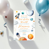 Invitation Anniversaire Fusée Astronaute Espace Extra-Atmosph