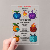 Invitation anniversaire Fusion de Fruits | Coloré (In situ (ordinateur de poche))