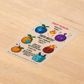 Invitation anniversaire Fusion de Fruits | Coloré (Poser)