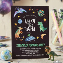 Anniversaire Galaxie Dinosaure Spatial Hors De Ce 