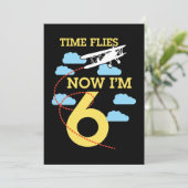 Invitation Anniversaire Garçon 6 ans Avion (Debout devant)