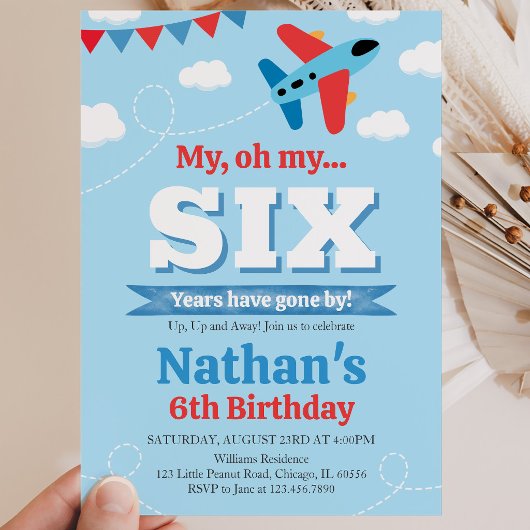 Invitation Anniversaire Garçon Avion